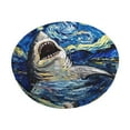 thumbnail image 2 of Round Bar Stool Seat Covers, Vintage Starry Sky Shark Elastic Round Chair Cover Stool Seat Slipcover Bar Stool Cushions Round Pad for 12-14 inch, 2 of 7
