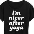 thumbnail image 3 of Instant Message - I'm Nicer After Yoga - Women's Raglan Graphic T-Shirt, 3 of 6