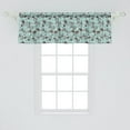 thumbnail image 2 of Ambesonne Floral Valance Pack of 2, Flowers Leaves Classic Art, 54"X18", Pale Seafoam and Brown, 2 of 4