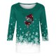 thumbnail image 5 of Camisetas de Navidad para Mujeres, 3/4 Manga Cuello Redondo Blusa con Estampado de Vacaciones, Top de Moda Casual, 5 of 5