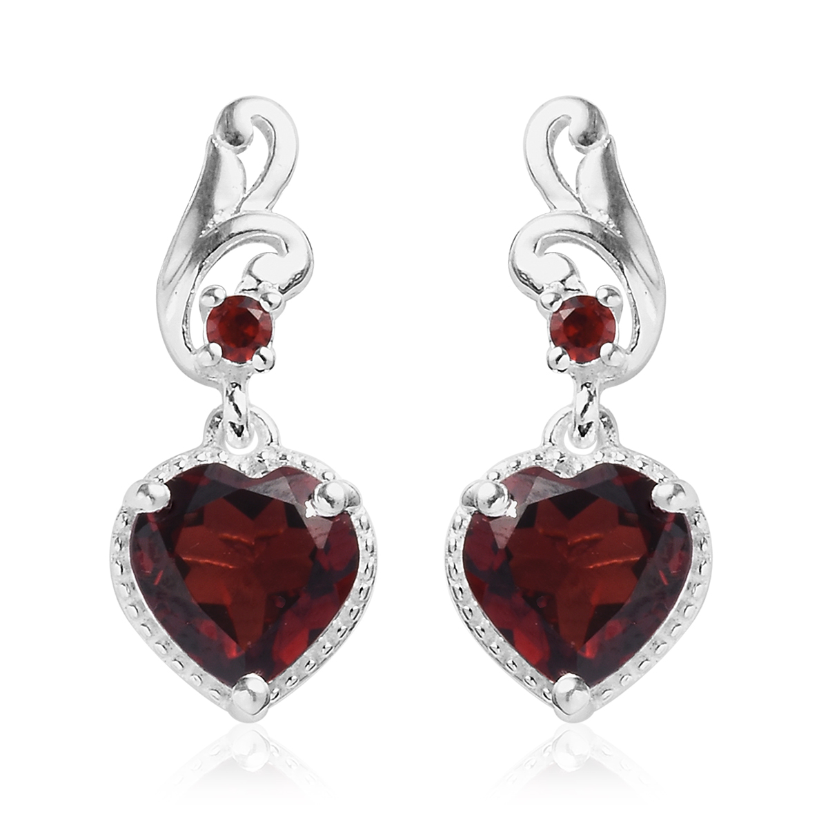 925 Sterling Silver Ruby Earrings Triangle Earrings Gemstone Earrings Wedding Earrings Dangle Drop Earring Vintage Diamond Earrings