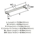 thumbnail image 6 of Amerock Faircrest 6-5/16 inch (160mm) Center-to-Center Polished Chrome Cabinet Pull, 6 of 7
