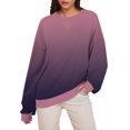 thumbnail image 2 of Kaemgyyd Sweatshirts for Women Casual Loose Crew Neck Long Sleeve Pullover Oversized Gradient Fall Fashion Clothes, 2 of 6