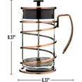 thumbnail image 6 of OVENTE 34 Ounce French Press Coffee & Tea Maker, Borosilicate Heat Resistant Glass, Copper FSW34C, 6 of 9
