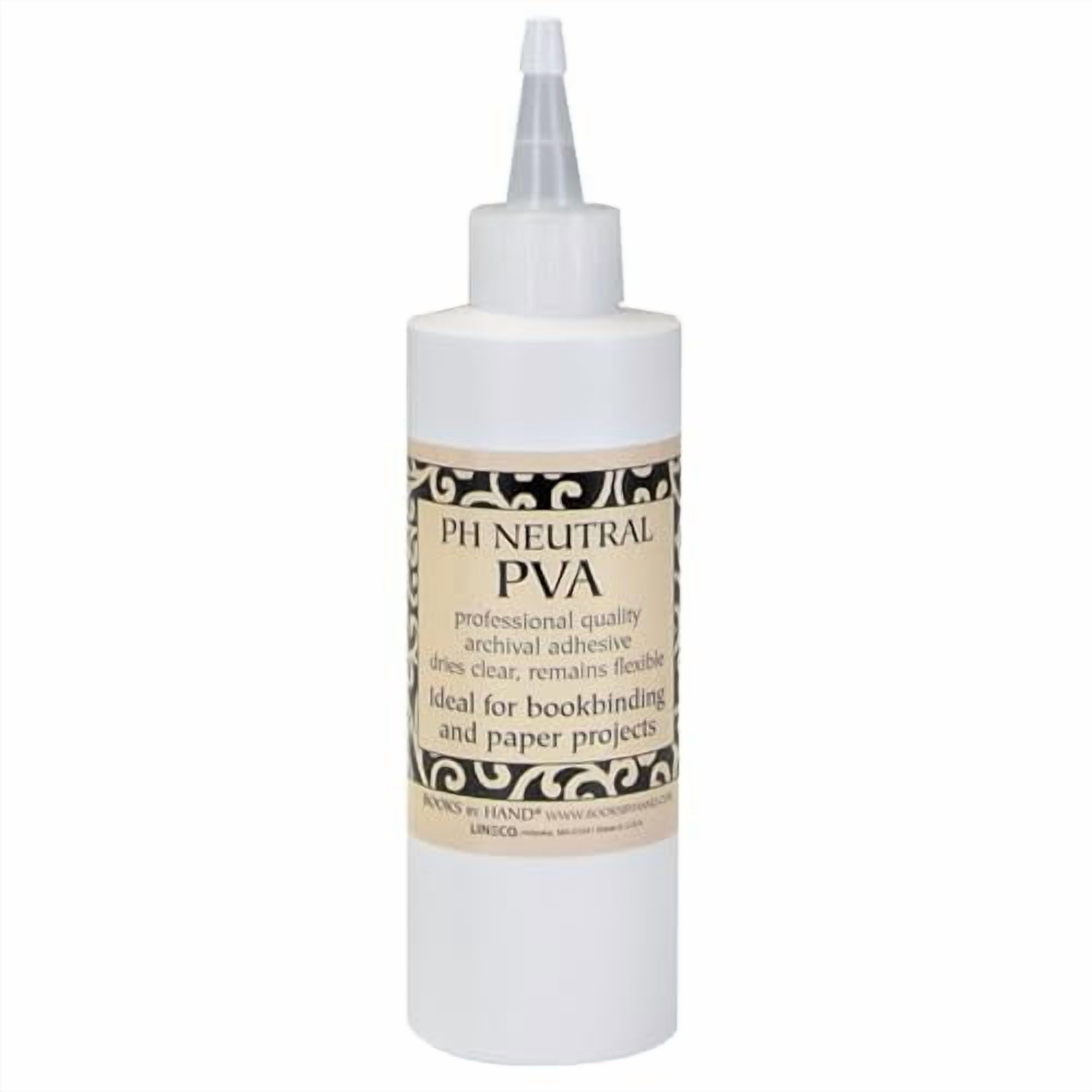 Books By Hand, PH Neutral PVA Adhesive, Archival Quality and Acid-Free, Dries Clear - 8 Ounce
