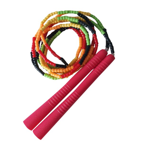 Jump Rope Soft Beaded TangleFree Segmented Length Adjustable Skipping