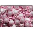 thumbnail image 4 of SKYSONIC Christmas Pink Balls Non-Slip Area Rug, Xmas Ornament Floor Carpet Comfort Floor Mats Decor for Indoor Front Porch Living Room Bedroom Kitchen, 36"x24", 4 of 5