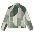 thumbnail image 4 of Jackets for Women Winter Coat Jackets Flannel Stand Collar Jacket(Sage Green,Size:S-4XL), 4 of 7