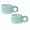 Light Blue 2PC, variant on AFACUHX Handmade Ceramic Mug with Handle Modern Print Porcelain Cup for Coffee Milk Hot Chocolate Handgrip Cups Ideal Couple & Daily‑Use Cups (2PC)
