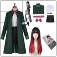 thumbnail image 3 of Disfraz de Cosplay de Tasuku Tsubakino de Anime Wind Breaker, gabardina larga verde, falda de uniforme, camisa blanca, gargantilla, corbata de lazo, 3 of 5
