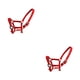 thumbnail image 4 of Billuyoard Collar de cabeza de brida de poni con cuello Halter acolchado, equipo de protección de gran resistencia, suministros para caballos, Rojo XS 2piezas, 4 of 6