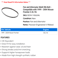 thumbnail image 2 of Fan and Alternator Multi Rib Belt - Compatible with 1999 - 2004 Nissan Frontier 3.3L V6 2000 2001 2002 2003, 2 of 2