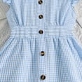 thumbnail image 6 of Rhuody Girls Clothes 11-12 Years Graphic Prints Round Neck Short Sleeve Girls Spring Dress Spring Summer Simple Style Sundress Lovely Daily Wears Blue, 6 of 9