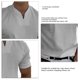 thumbnail image 4 of Camiseta de verano con cuello en V para hombre de gimnasio con bolsillo de algodón elástico suave transpirable Fitness camisa de manga corta para hombre, 4 of 4