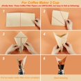 thumbnail image 5 of Natural Unbleached Coffee Filters - Premium Wood Pulp Square Pour Over Filter Papers for Pure Taste - Fits Chemex Brewer - 3-10 Cups Capacity - Easy to Use and Dispose -, 5 of 6