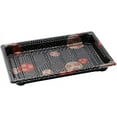 thumbnail image 3 of EcoQuality Black Sushi Trays with Lids 6.5 x 5.5 inch - Disposable Sushi Container Packaging Box with Cover Take Out Boxes Black Plastic To Go Containers Set Entrees Appetizers Desserts (50), 3 of 5