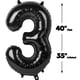 thumbnail image 3 of Globos Número 13 de Papel Metalizado Negro de 40" para Fiesta, 3 of 6