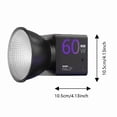 thumbnail image 2 of Klonfd Lampe Vidéo LED 60W Portable pour Photographie COB avec RVB et 24 Modes de Scène, Charge Réglable 2500 6500K (/Type C) 0R pour Prise de Vue Extérieure/, 2 of 4