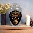 thumbnail image 5 of Skull With Crown Flower Urn Human Ashes Urn For Ashes - Cremation Urns For Ashes For Women - Human Urns For Ashes - Cremation Urn Human Ashes - Adult Funeral Urn (Size - 10Inch), 5 of 5