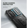thumbnail image 3 of Dexnor for Samsung Galaxy A35 5G Case, [2 Front Frame] [Bulit-in Slide Camera Cover & Kickstand] Heavy Duty Military Grade Protection Shockproof Phone Case with Screen Protector, 6.6 inch Black, 3 of 7