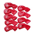 thumbnail image 1 of Waterproof PU Golf Club Iron Cover Protection Headcover Universal Fit Red, 1 of 5