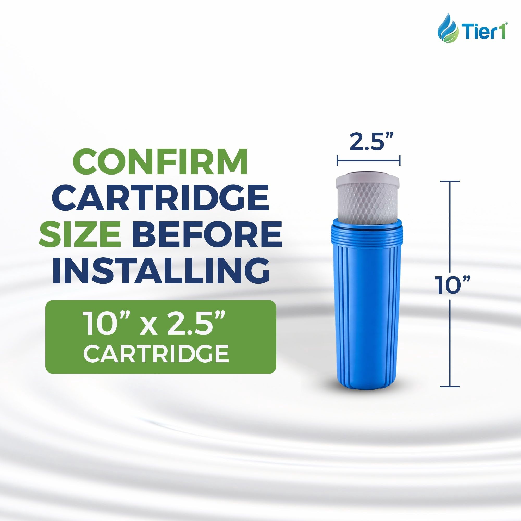 Tier1 5 Micron 20 x 4.5 Water Filter | Radial Flow Granular Activated Carbon Whole House Cartridge | Replacement for Pentek EP-20BB, 155583-43, CB-45-2005 | 4.5 x 20 Water Filter (3-Pack)