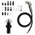 thumbnail image 1 of Kitchen Sink Sprayer Replacement,Kitchen Sink Faucet Sprayer Hose,Kitchen Sprayer Head Replacement , 17 ADAPTERS Available, Brushed Nickel, 1 of 4