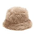 thumbnail image 3 of Lumtrix Fuzzy Winter Bucket Hats for Women, Men Warm Faux Fur Cap Plush Cute Trendy Y2K Solid Color Hat Khaki One Size, 3 of 6