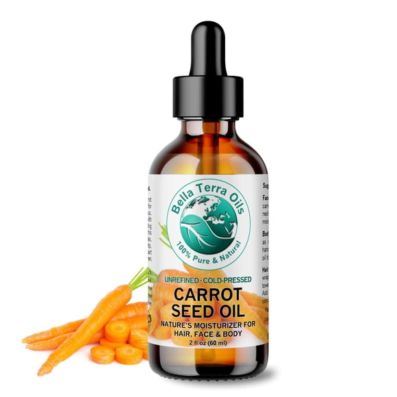 Aceite Portador de Semilla de Zanahoria Bella Terra Oils Puro Prensado en Frío Orgánico