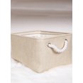 thumbnail image 4 of 1pc Foldable Fabric Laundry Basket With Handles For Clothes, Pants, Sundries Storage, Household Storage Basket, 4 of 5