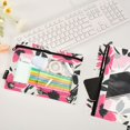 thumbnail image 4 of Ckdifva Flowers Pink Floral Pencil Pouch 3 Ring Zipper Pencil Case Binder Pockets Clear Top Cosmetic Bag 2 Pack, 4 of 6