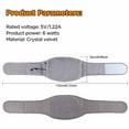 thumbnail image 3 of Hearth & Gear USB Powered Heating Waist Belt Heating Pad With Hand Pockets Heated Waist Belt For Joints Three Temperature Control Grey Upper Body Workout Bar Hand Cycle Folding Pedal Workout Stuff for, 3 of 7