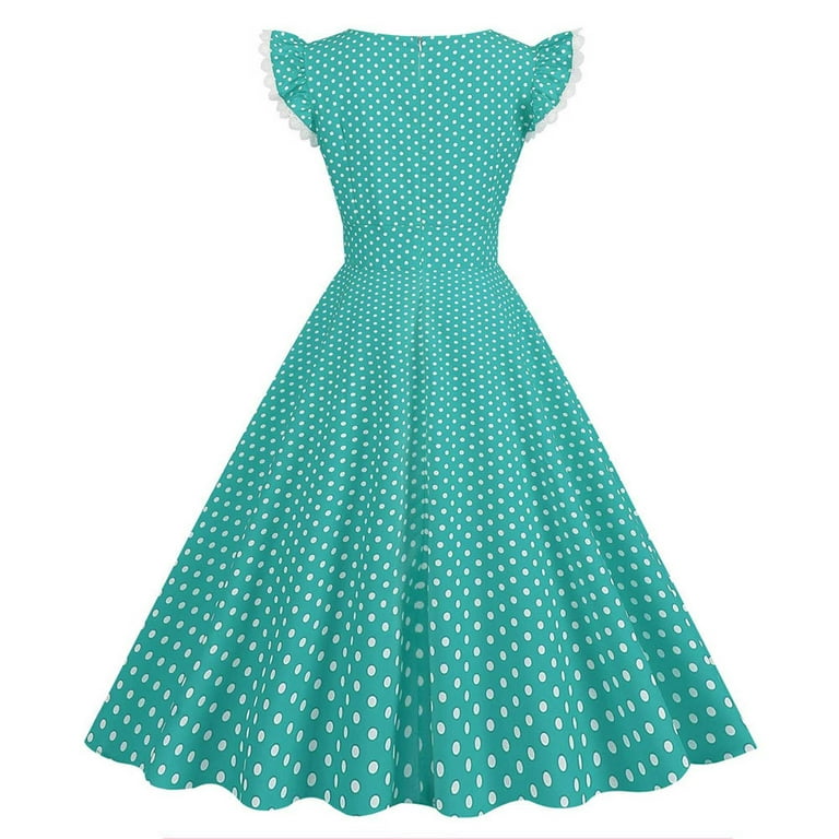 Elegant Print Buckle Flounce Turndown Collar A Line Dresses(5 Colors) Elegant Print Buckle Flounce Turndown Collar A Line Dresses(5 Colors)
