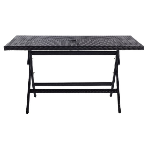 Safavieh Akita Outdoor Patio Folding Table - Black ...