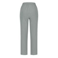 thumbnail image 4 of ZACPNCV Women's Elasticated Waist Full Length Casual Pants Nine-Point Pants Gray, 4 of 5