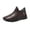 Coffee, variant on Men's Slip On Winter Ankle Boots, Leather Fur Lined Arch Support Walking Shoes, Stitched Detail Outdoor Daily Snow Booties Black