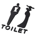 thumbnail image 2 of 2 Letreros Para WC, Letreros Para Baño, Decoraciones, Tablero, Señalización, Letrero Para Puerta De Baño Masculino Y Femenino, Universal S, 2 of 9