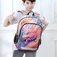 thumbnail image 6 of FORMRS Unisex School Backpack 17" Student Travel Bag with Laptop Compartment, Pink Dragon Pattern, 6 of 7