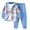 Blue, variant on Boys 2 Piece Sweatsuit Flannel Plaid Button Shirt Hoodie and Cargo Pants Sets for Kids Clothes Black 9-10 Years