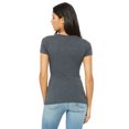 thumbnail image 2 of Ladies' Jersey Short-Sleeve Deep V-Neck T-Shirt (DARK GREY HEATHER - M), 2 of 2