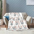 thumbnail image 2 of Elephant Blanket Super Cozy Soft Elephant Animal Throw Blanket Warm Plush Fluffy Elephant Stuff Gifts for Women Girls Fleece Flannel Gift Blankets for Kids Adults 50"X40", 2 of 6