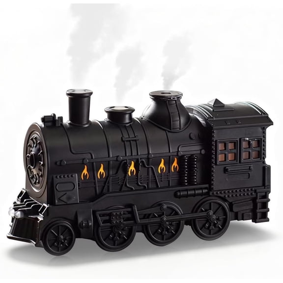 2026 Vintage Steam Train Essential Oil Diffuser, 300ml Aromatherapy Humidifier with 2H/8H Timer, Remote Control & 2-Color Lights for Home Office
