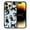 Black White Tuxedo Cat Playful Postures, variant on WIRESTER Shockproof Soft Rubber Cover Case for Apple iPhone 14 Pro Max 6.7" 2022, English Bulldog Funny Playful Postures On Aero Blue Background