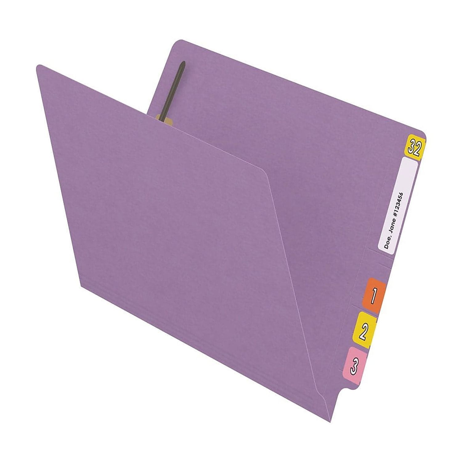 Medical Arts Press Reinforced End Tab File Folder Straight Cut Letter-Size Lavender 50/Box