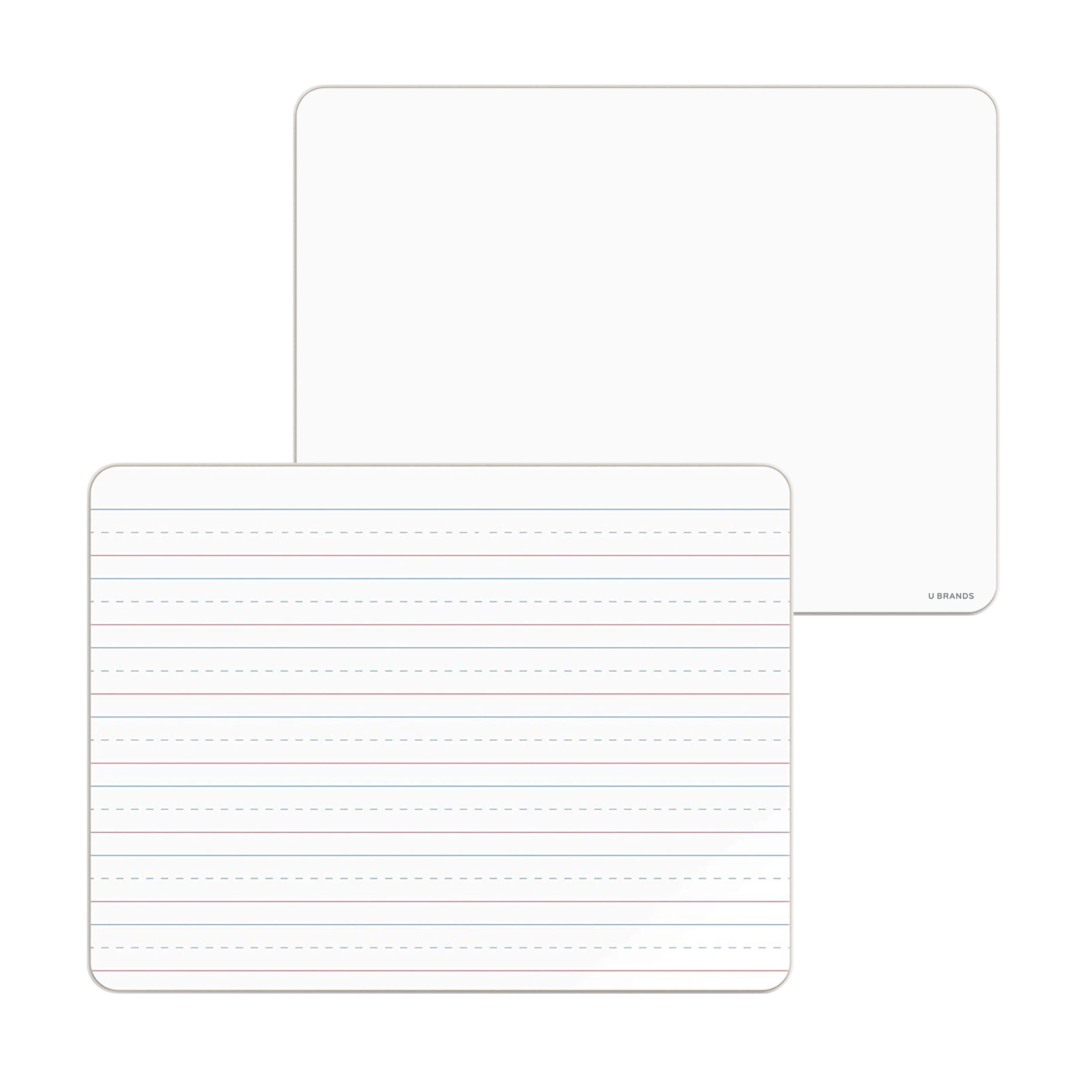 U Brands Dry Erase Lap Whiteboards, 9"x12", Double Sided, 10 Pack, 483U