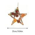 thumbnail image 3 of MMJ Christmas Decor Rattan Wreath with Dried Orange Pinecones Berries, Five-Pointed Star Hanging for Door Wall Christmas Decor 9.84x9.84in, 3 of 7
