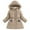 Khaki, variant on Kids Long Padded Coat, Belted Waist Jacket with Ball Thick Lining, Warm Winter Outerwear for Cold Weather,Size:11-12 Years