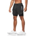 thumbnail image 4 of Phone-Pocket Running jogging Shorts Summer Men 2 In 1 Gym Shorts Men Sport Fitness Shorts Workout Training Tennis Short Pants, 4 of 5