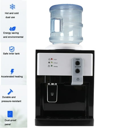 SUDEG Freestanding Water Cooler Countertop Hot & Cold Water Dispenser for Home Office 110V