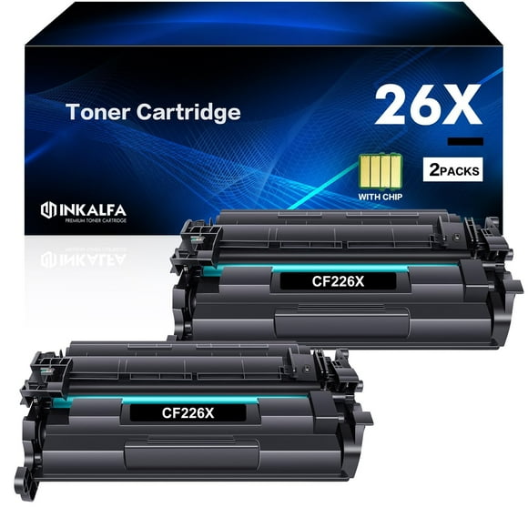 26X 26A Black Toner Cartridge 2 Pack Compatible Replacement for HP 26X 26A CF226A CF226X Toner for HP Pro MFP M426fdw M426fdn M426dw Pro M402dn M402n